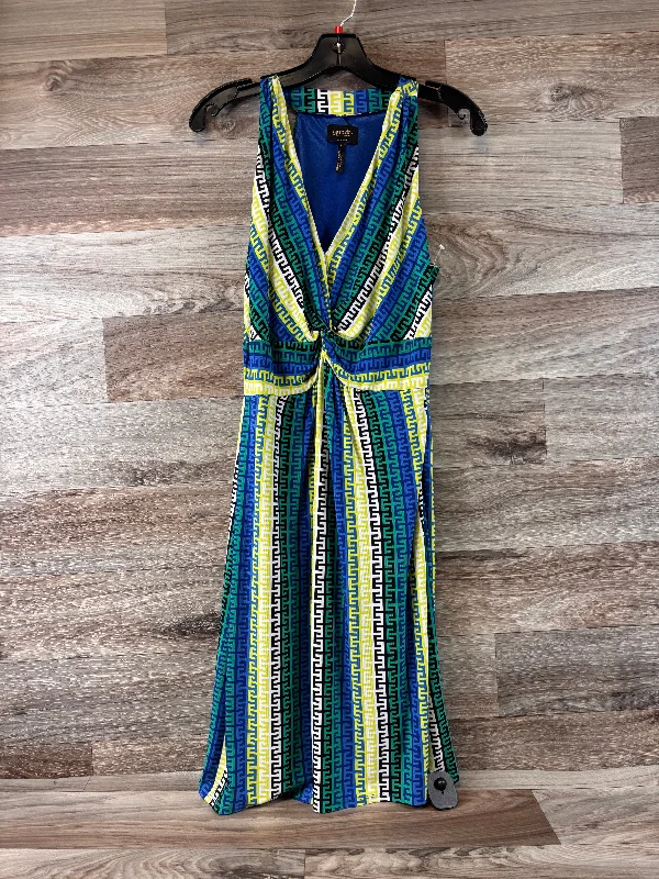 Blue & Green Dress Casual Midi Shelli Segal, Size M