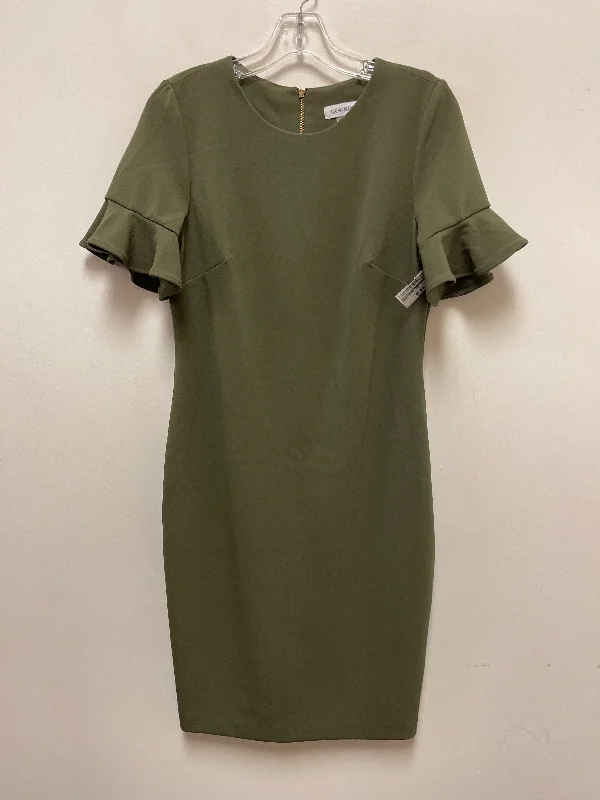 Dress Casual Short By Calvin Klein In Green, Size: M