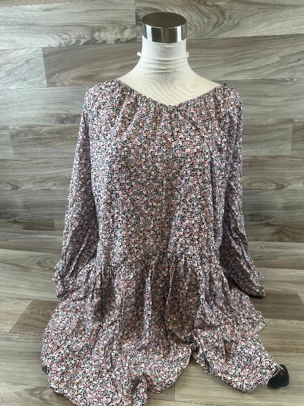 Dress Casual Short By H&m In Floral Print, Size: S