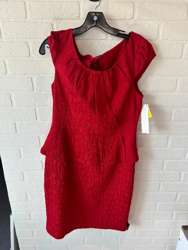 Dress Work By Kay Unger In Red, Size: M