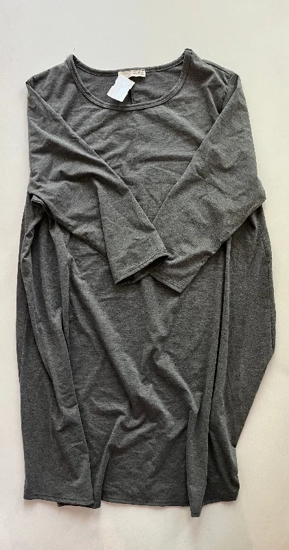 Grey Dress Casual Midi Clothes Mentor, Size 2x