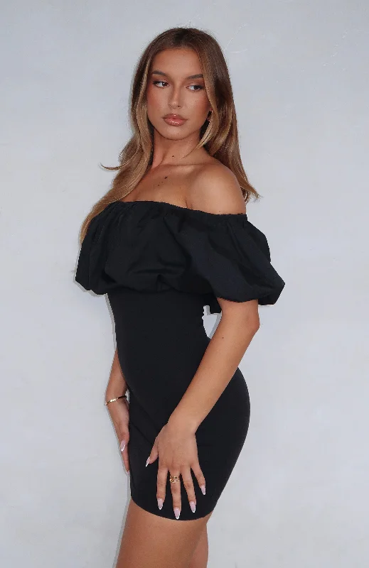 Need A Rush Mini Dress Black