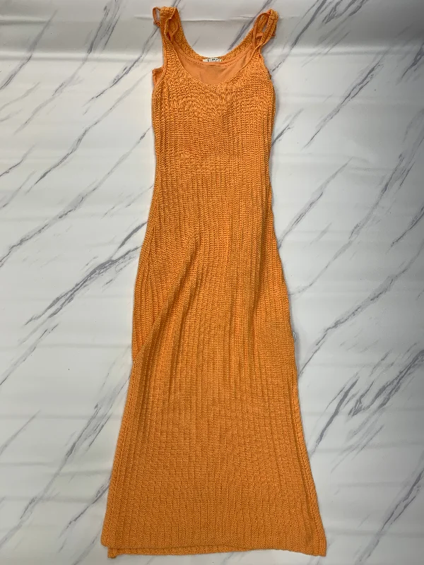 Orange Dress Casual Maxi Z Supply, Size Xs