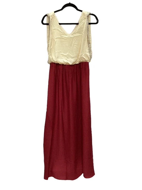 Red Dress Casual Maxi Clothes Mentor, Size M