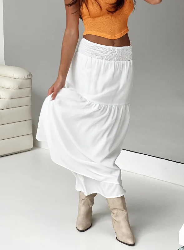 Dion Maxi Skirt White