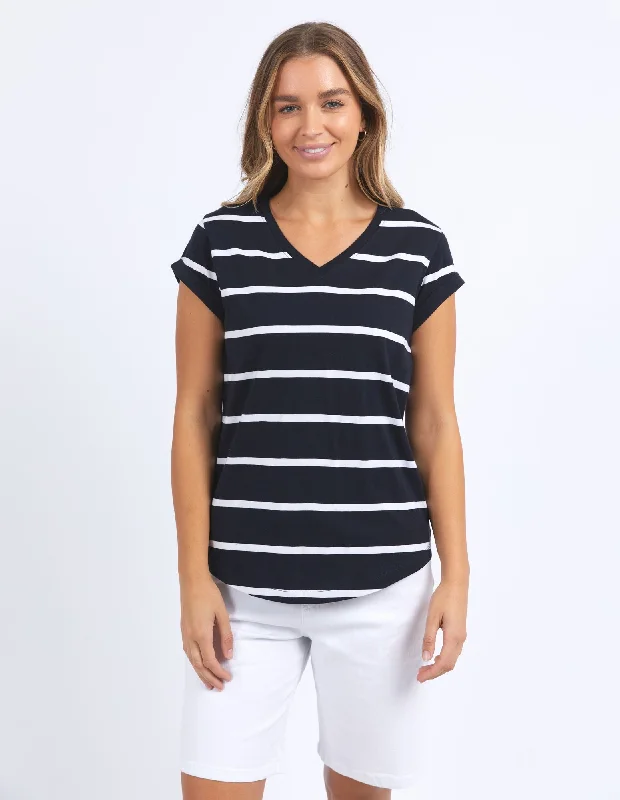 Foxwood Manly Stripe Vee Tee