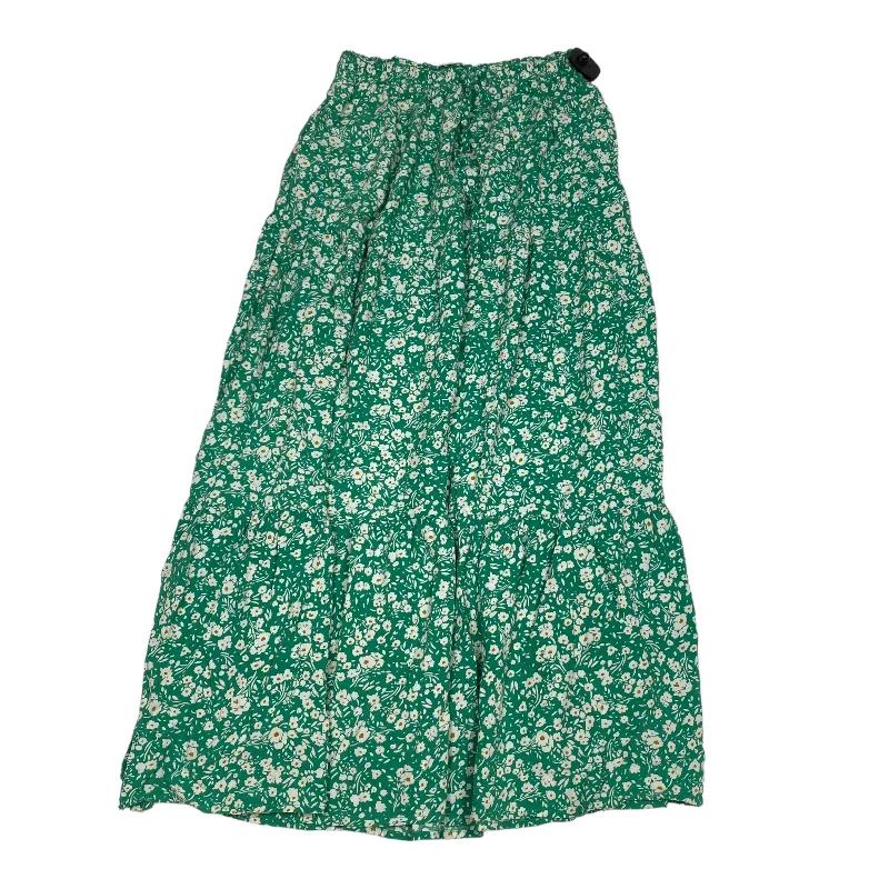 Green Skirt Maxi Clothes Mentor, Size M