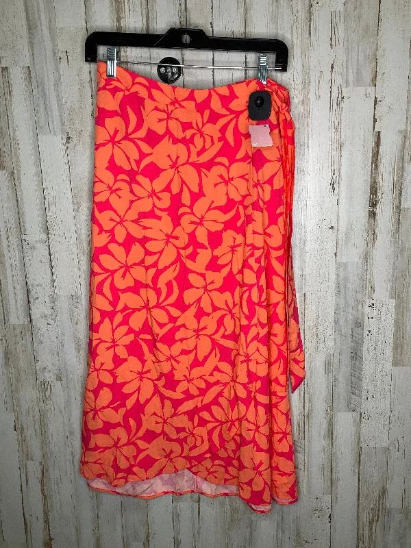 Orange & Pink Skirt Midi J. Crew, Size S