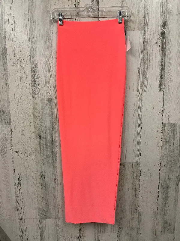 Orange Skirt Midi Fashion Nova, Size S