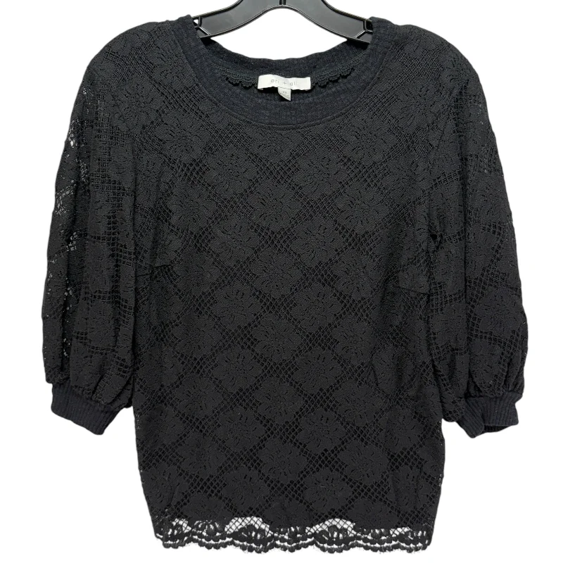 Puff-Sleeve Lace Top By Eri + Ali In Black, Size: XS