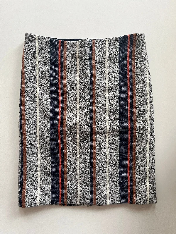 Striped Skirt Midi Ann Taylor O, Size 2petite