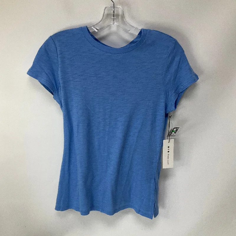 Top Short Sleeve Basic By Three Dots In Blue, Size: Xs