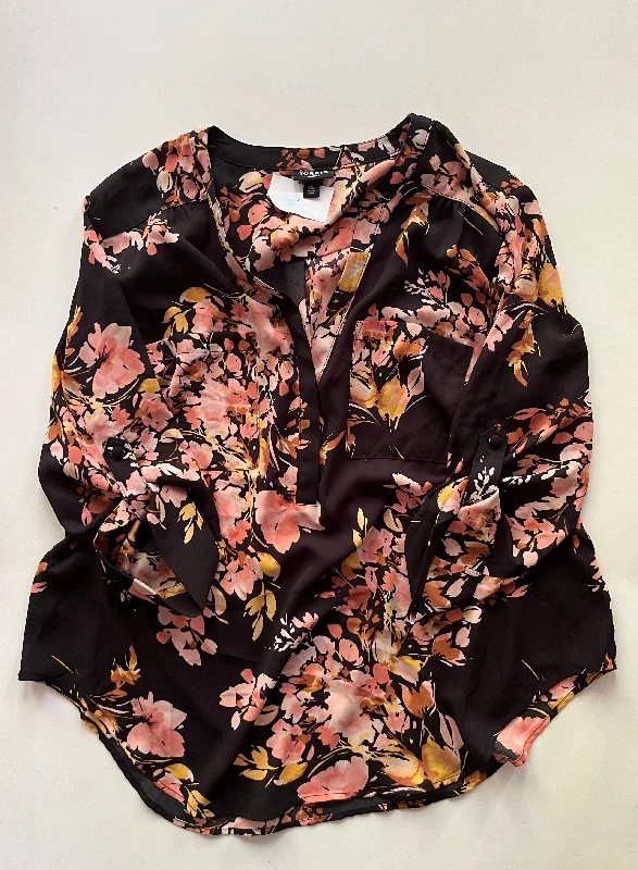 Blouse Long Sleeve By Torrid In Floral, Size: M