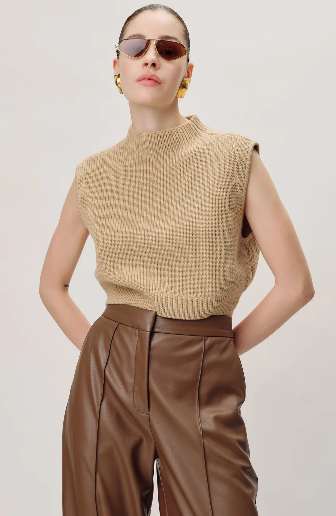 Lumina Knit Top - Sand