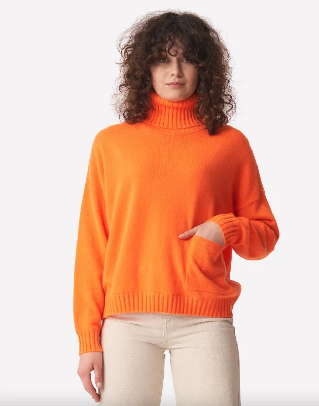 Pippin Roll Neck Sweater - Orange