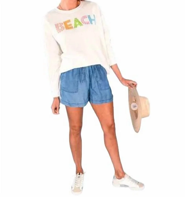 Beach Crew Sweatshirt In White