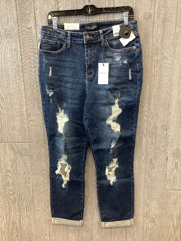 Jeans Boyfriend By Judy Blue In Blue, Size: 10