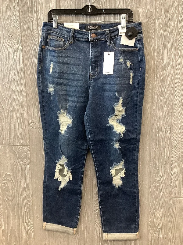 Jeans Boyfriend By Judy Blue In Blue, Size: 12