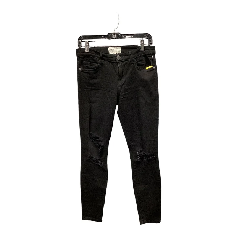 Jeans Skinny By Current Elliott In Black, Size: 6