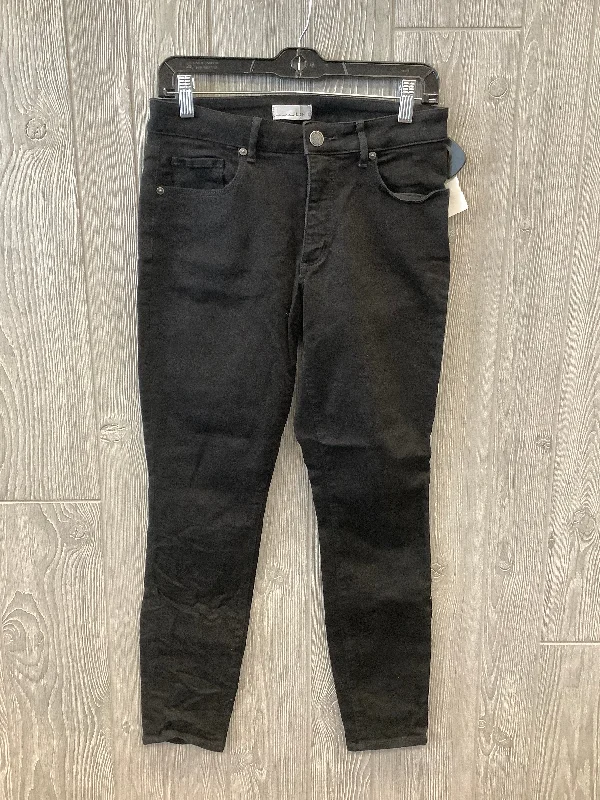 Jeans Skinny By Loft In Black Denim, Size: 6