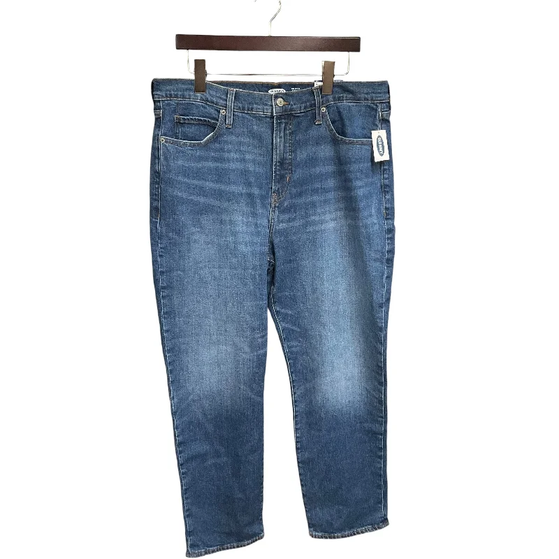 Jeans Straight By Old Navy In Blue Denim, Size: 14