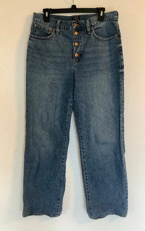 Jeans Wide Leg By J. Crew In Blue Denim, Size: 10