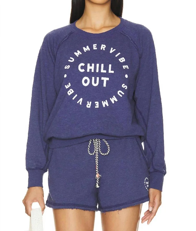 Raglan Sweatshirt In Deep Sea Navy