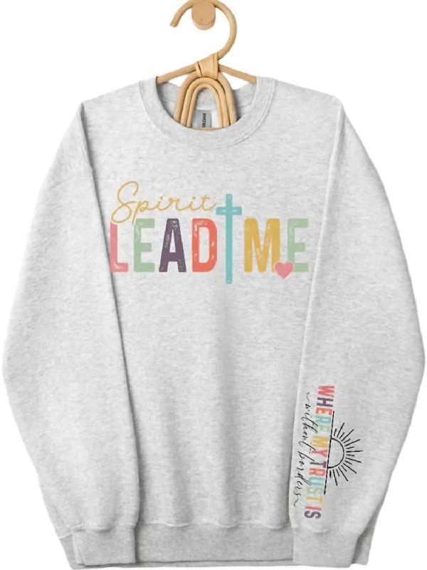 Women's Spirit Lead Me Sweatshirt In Heather Grey