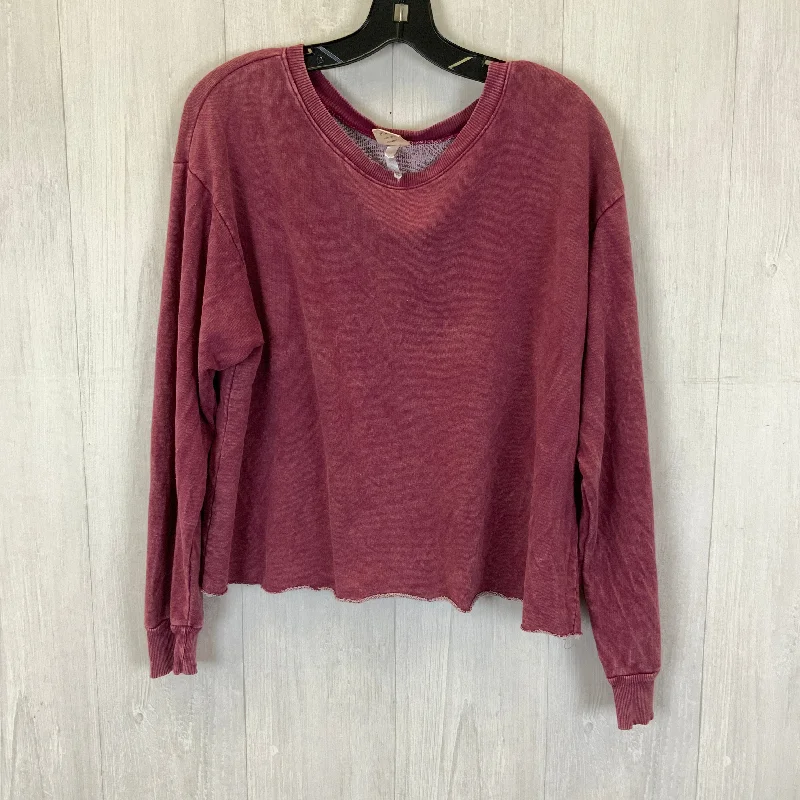 Top Long Sleeve Basic By Clothes Mentor In Pink, Size: L