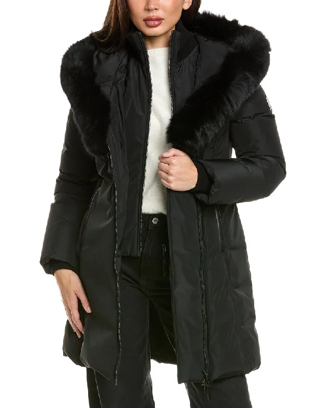 Mackage Kay Leather-Trim Down Coat