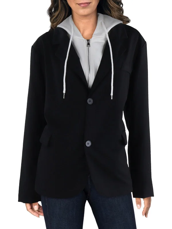 Womens Hooded Lightweight Shirt Jacket