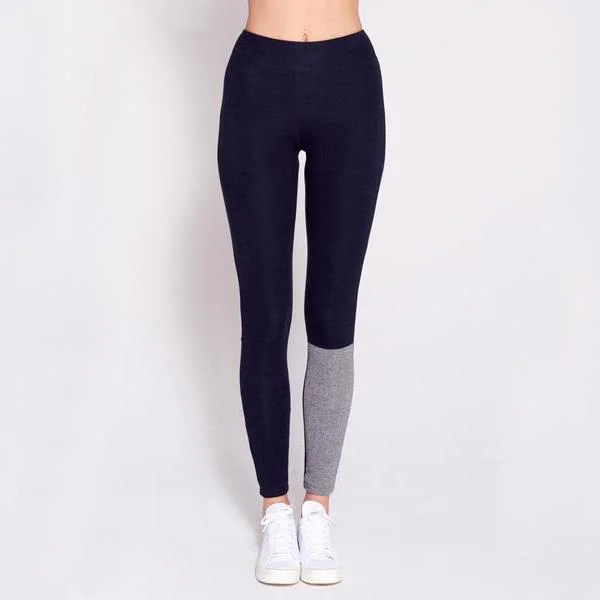 Colourblock Leggings (Midnight/Marsala)