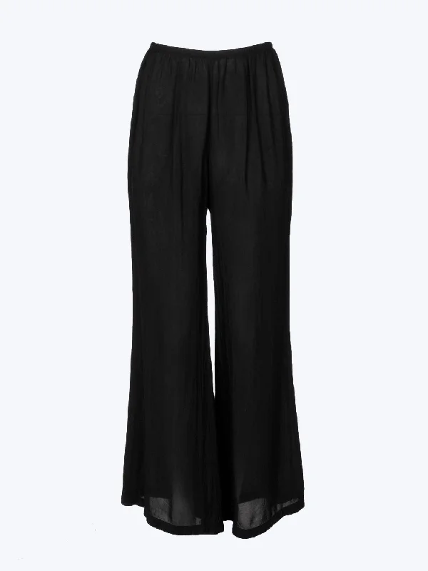 Tianello Crepe de Chine Washable Silk "Palazzo" Pant