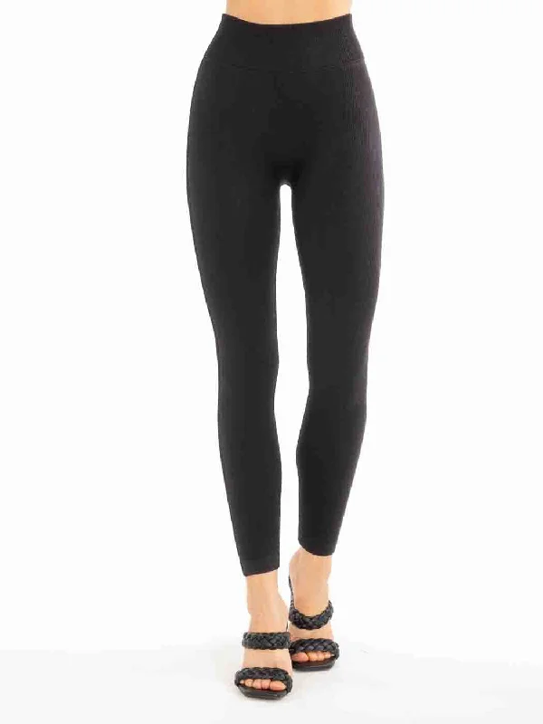 Tianello "DiDi" Seamless Ribbed, XTRA-SUPPORT, High Waist, Knit Classic Legging